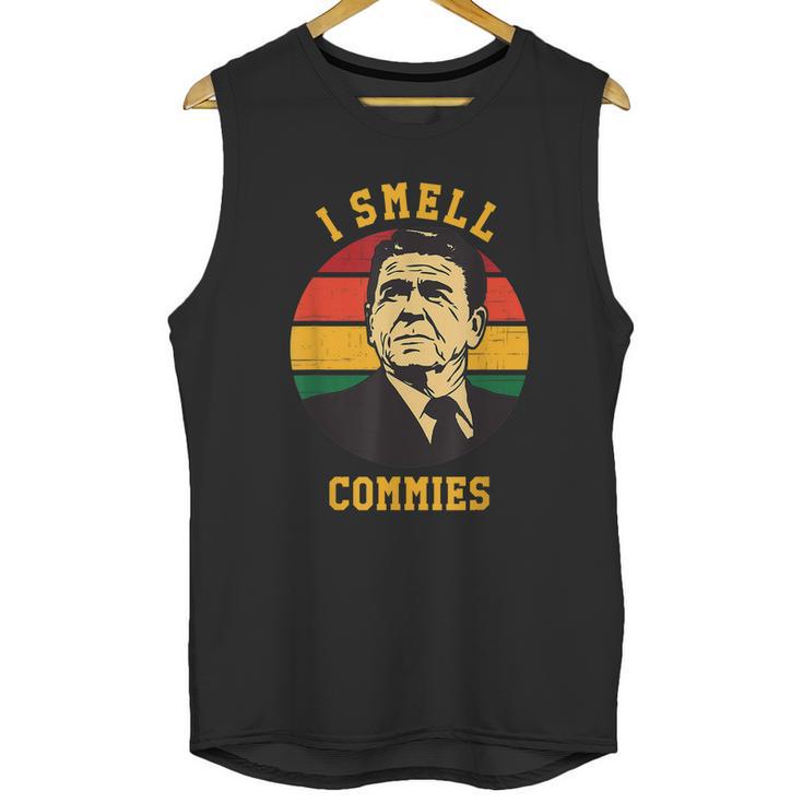 Funny Ronald Reagan Gift I Smell Commies Political Humor Gift Unisex Tank Top