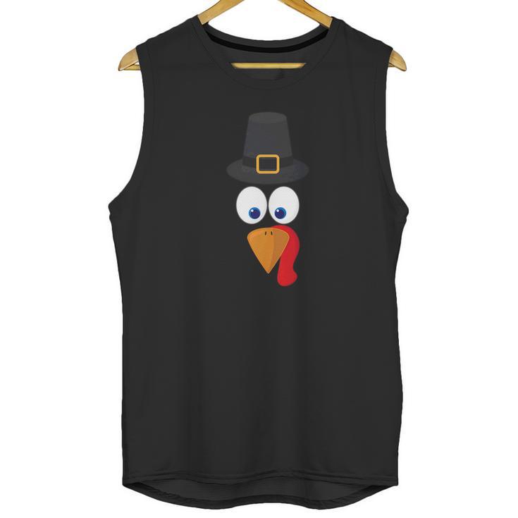 Funny Thanksgiving Turkey Face Party Gift Unisex Tank Top