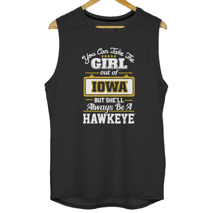 You Can Take The Girl Out Of Iowa But Shell Always Be A Hawkeye Unisex Tank Top