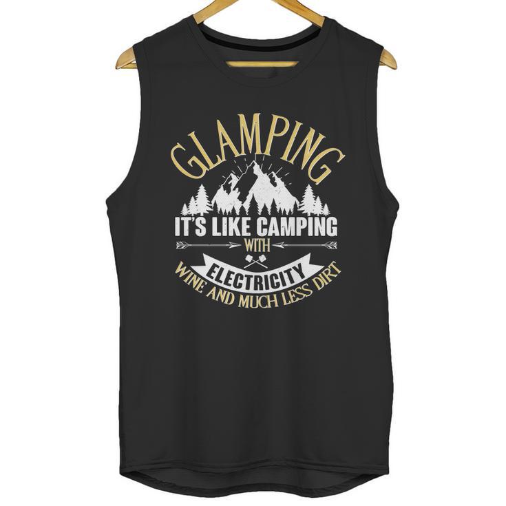 Glamping Its Like Camping With Electricity Unisex Tank Top