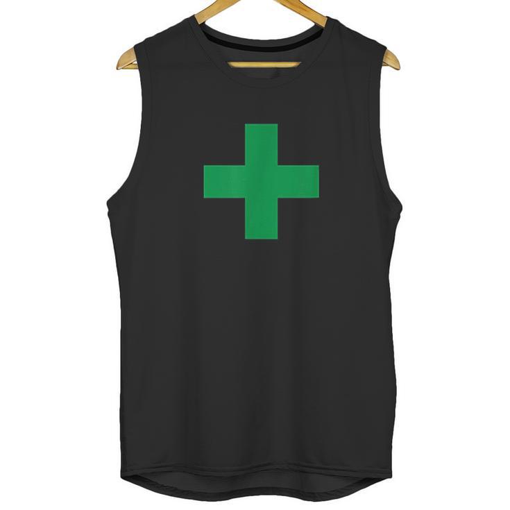 Green Medical Marijuana Cross Symbol Medicine Unisex Tank Top