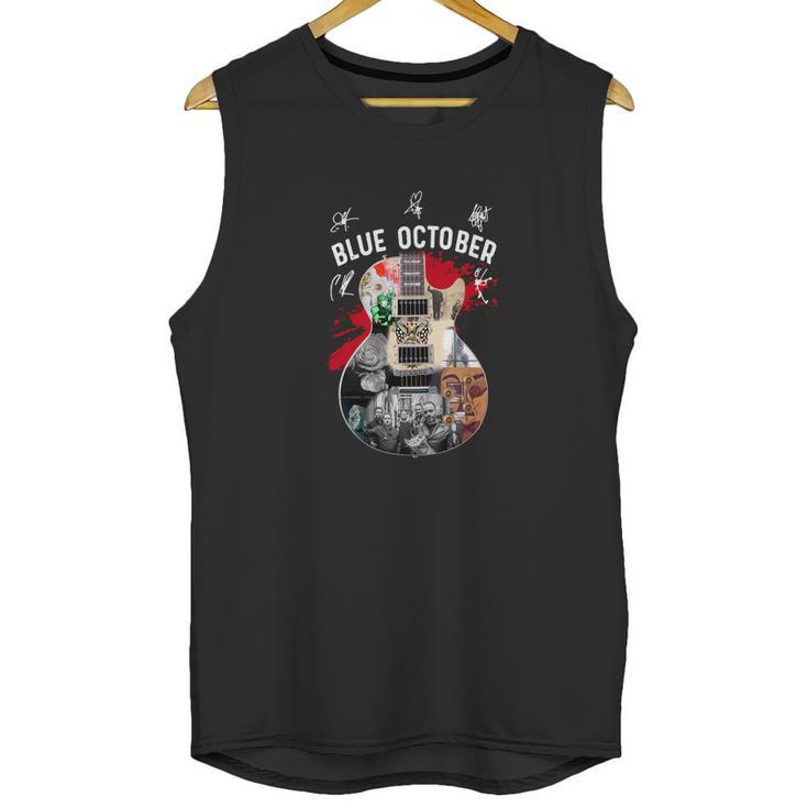 Guitar Blue October Signatures Shirt Unisex Tank Top