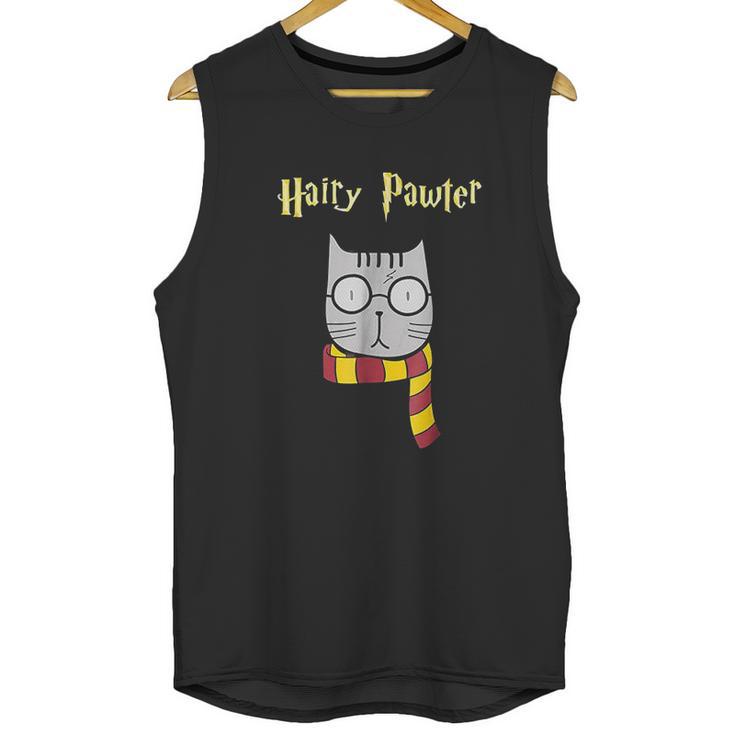 Hairy Pawter Funny Cute Magic Cat With Glasses Gift Unisex Tank Top