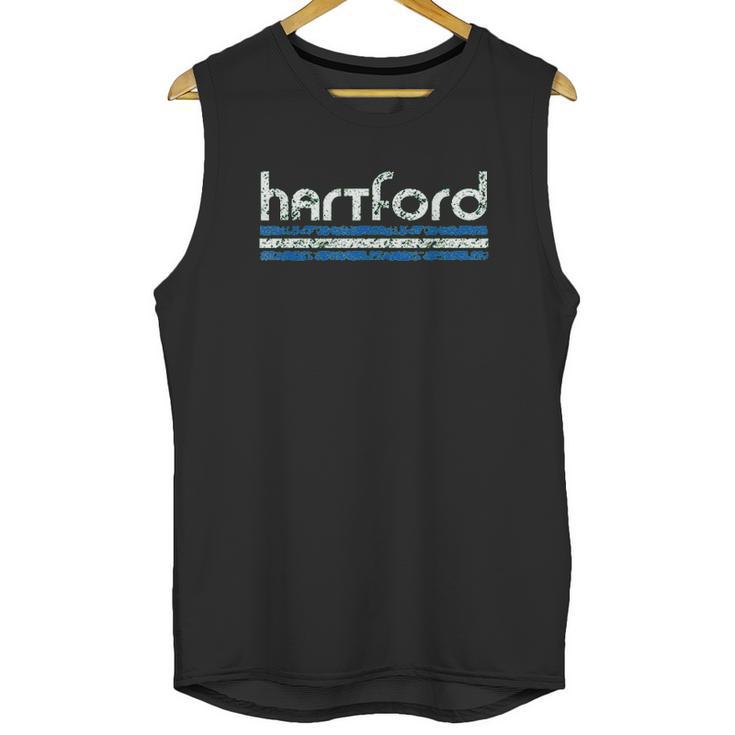 Hartford Connecticut Retro Vintage Throwback Weathered Unisex Tank Top