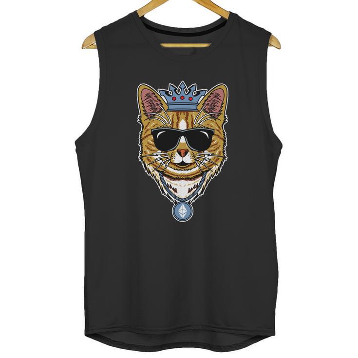 Hodl Ethereum Eth Cat King Crypto Currency Moon Unisex Tank Top