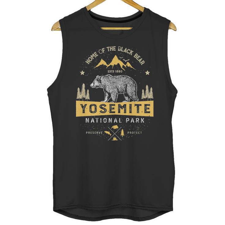 Home The Black Bear Yosemite National Park T- Unisex Tank Top