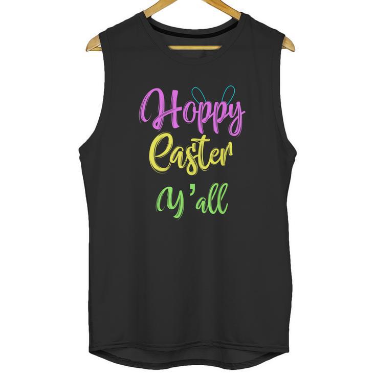 Hoppy Happy Easter Yall Southern Unisex Tank Top