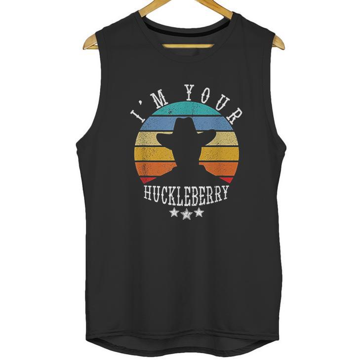 Im Your Huckleberry Vintage Cowboy Funny Western Quote Gift Unisex Tank Top