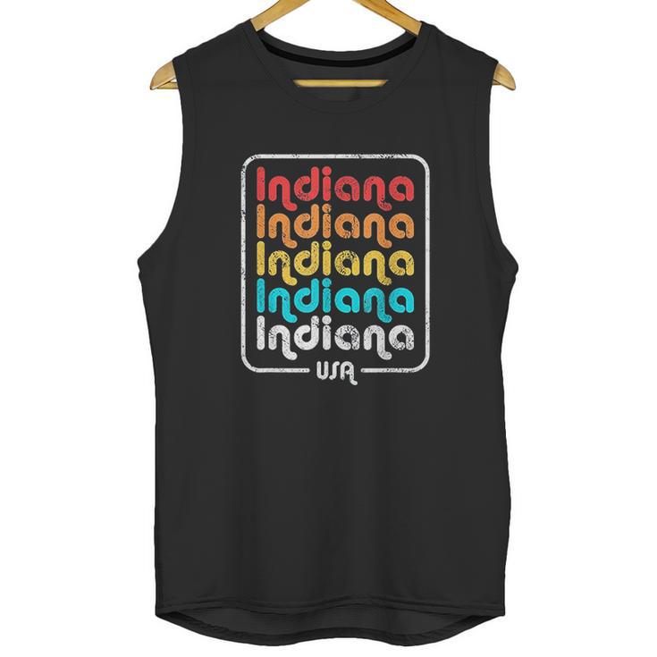 Indiana State Vintage 1970S 1980S Retro Unisex Tank Top