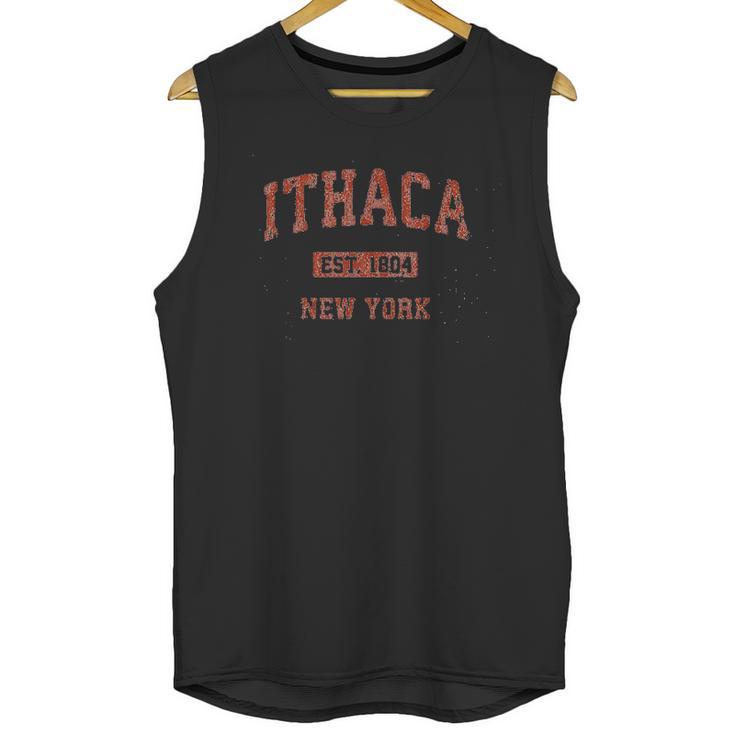 Ithaca New York Ny Vintage Athletic Sports Unisex Tank Top