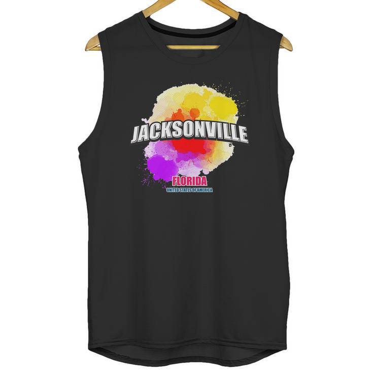 Jacksonville Colorful Retro Logo Unisex Tank Top