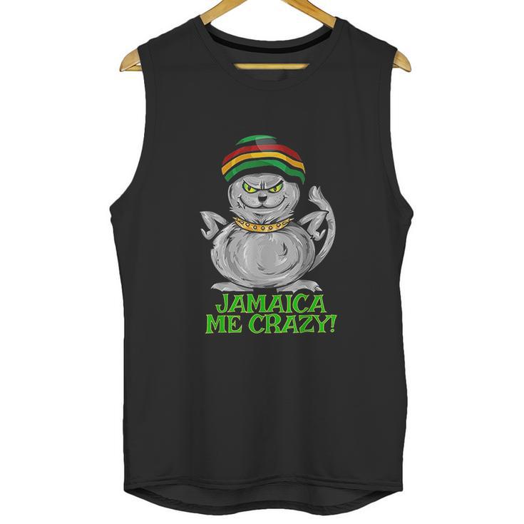 Jamaica Me Crazy Top Funny Gift Jamaican Reggae Music Cat Unisex Tank Top