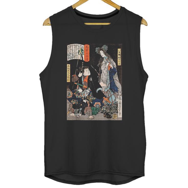 Japanese Retro Art Ninja Saving The Maiden Samurai Warrior Unisex Tank Top