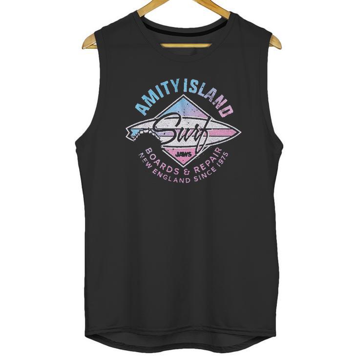 Jaws Amity Island Surf Purple Heather Unisex Tank Top