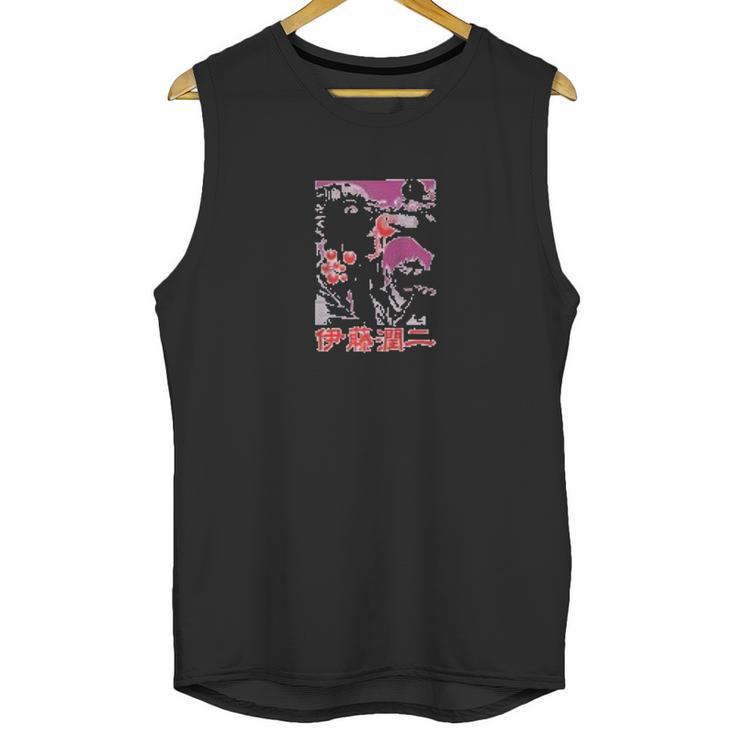 Junji Ito Girl Eating Globule White Unisex Tank Top