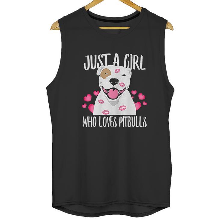 Just A Girl Who Loves Pit Bulls Dog Lover Unisex Tank Top