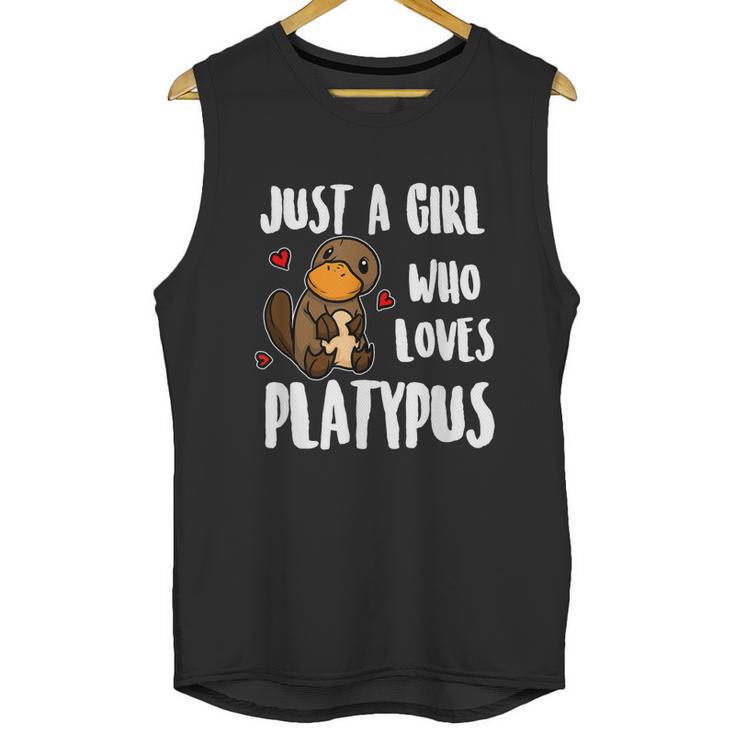 Just A Girl Who Loves Platypus Funny Platypus Costume Graphic Design Printed Casual Daily Basic Unisex Tank Top