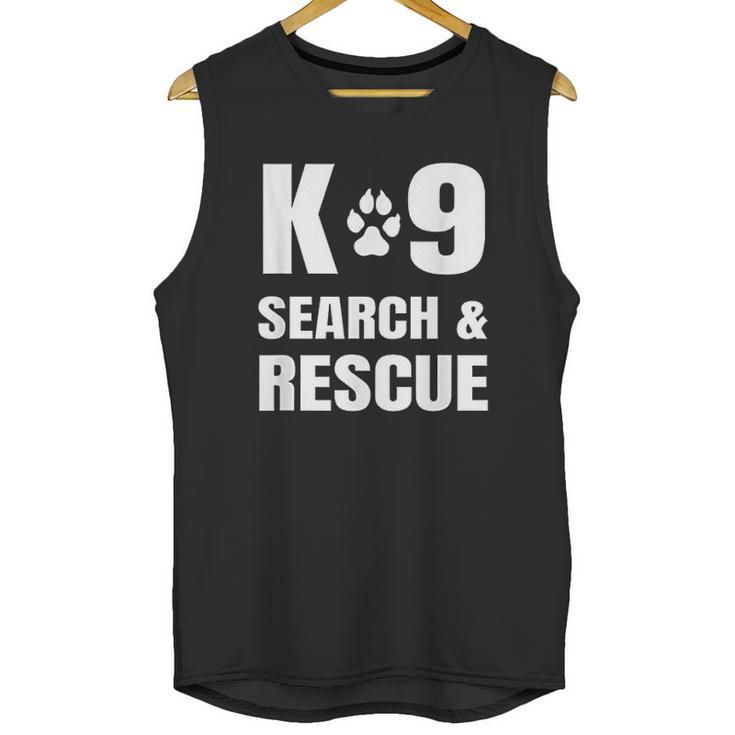 K-9 Search And Rescue K9 Sar Dog Paw Canine Handler Unit Unisex Tank Top