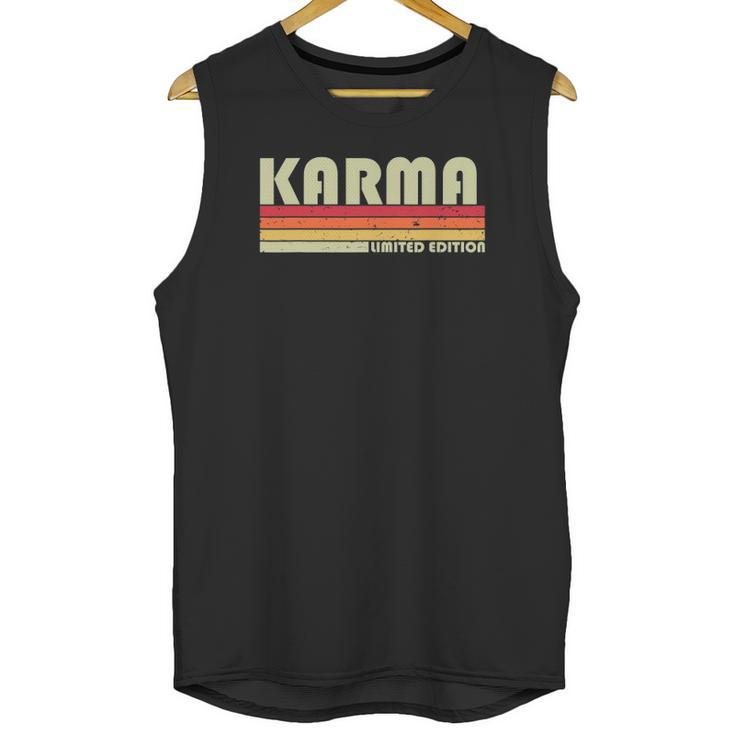 Karma Name Personalized Retro Vintage 80S 90S Unisex Tank Top