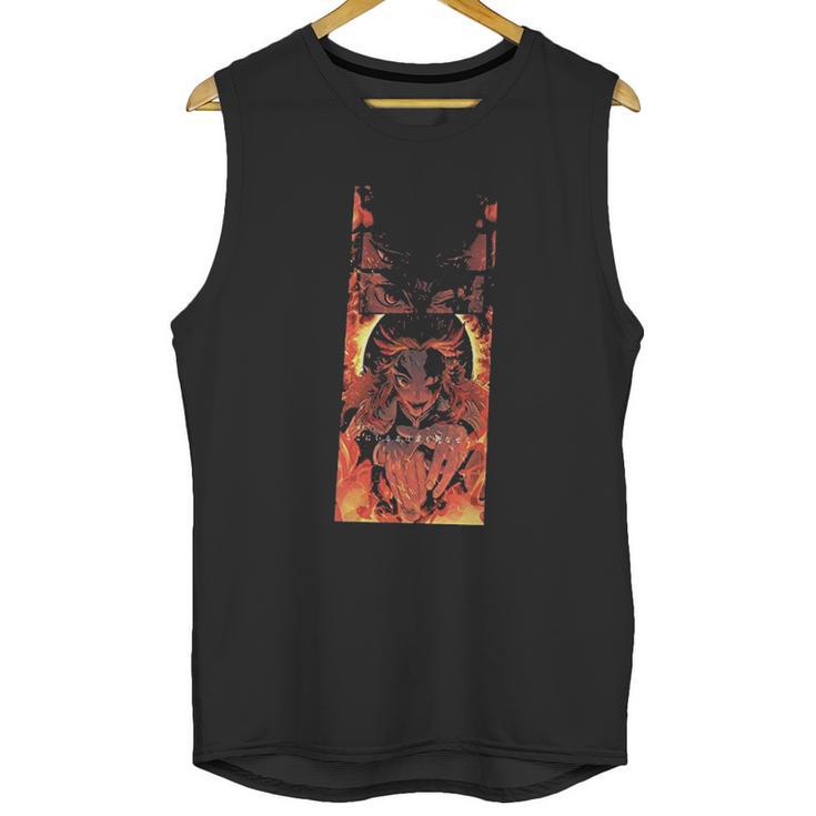 Kimetsu No Yaiba Demon-Slayer On Fire Unisex Tank Top