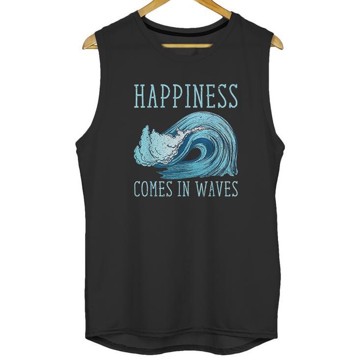 Kiteboarding Kite Surfing Happiness Comes In Waves Unisex Tank Top