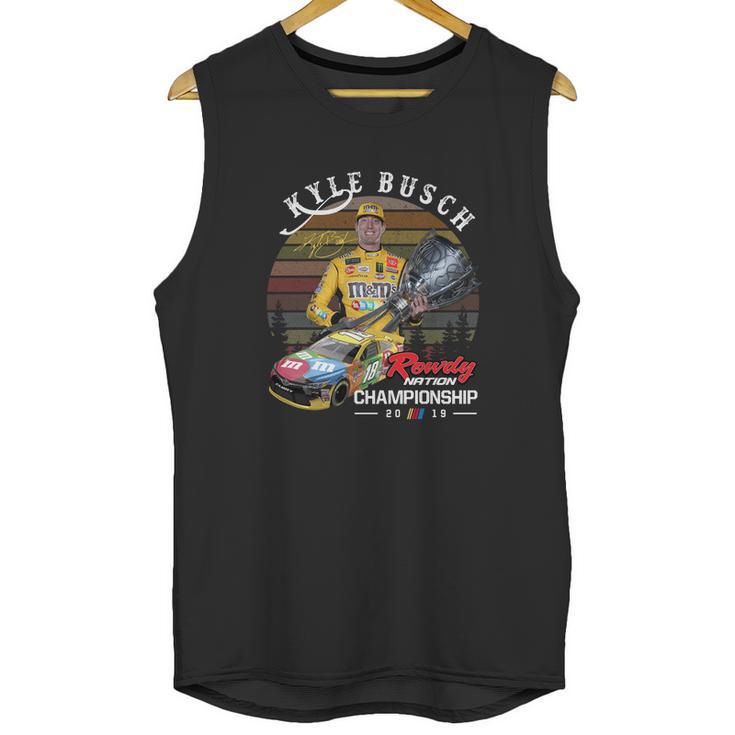 Kyle Busch Signature Rowdy Nation Championship 2019 Sunset Shirt Unisex Tank Top