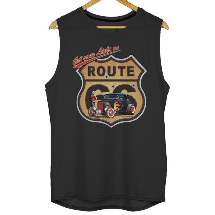 Larry Grossman Licks On Route 66 Unisex Tank Top