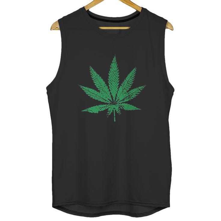 Leaf Faded And Distressed Pot Leaf Unisex Tank Top