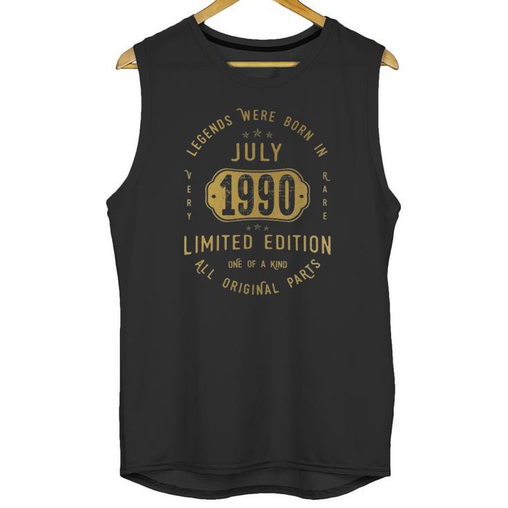 Legends Born In July 1990 32Nd Birthday 32 Years Old Unisex Tank Top