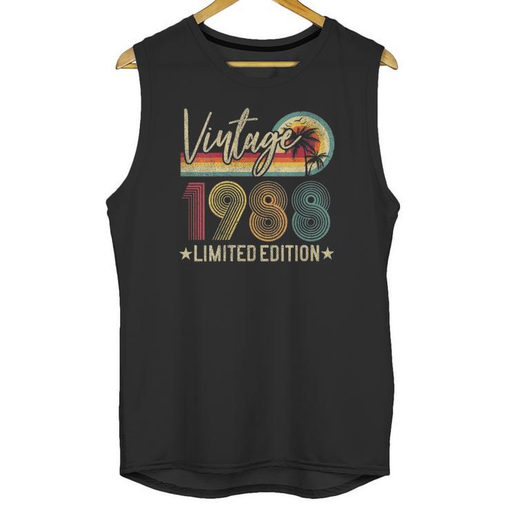 Limited Edition 1988 33Rd Birthday 33 Years Old Vintage Unisex Tank Top