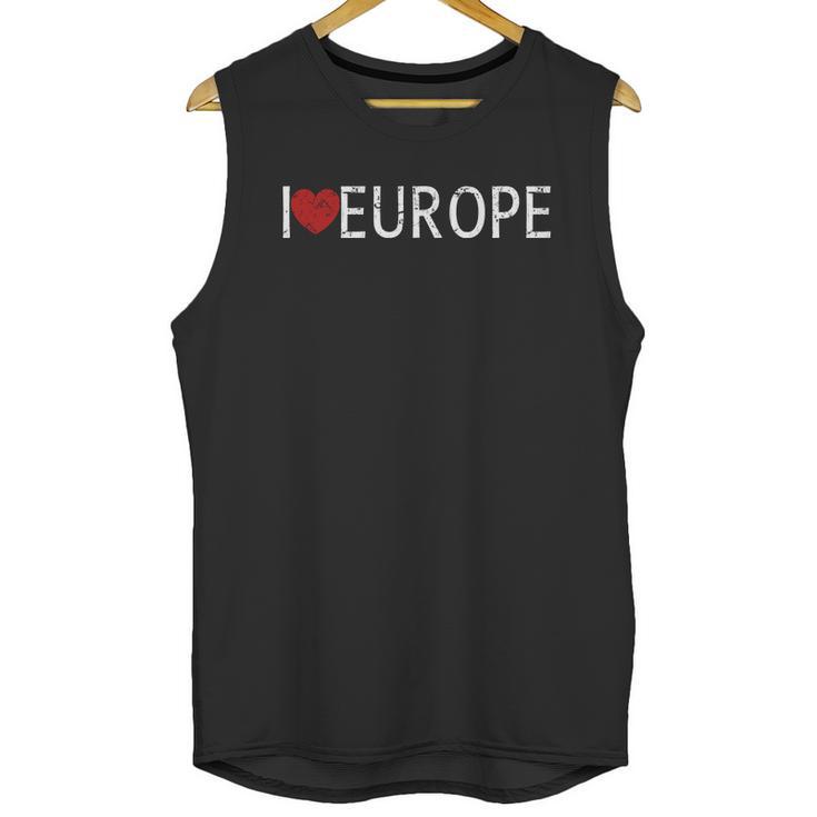 I Love Europe Unisex Tank Top