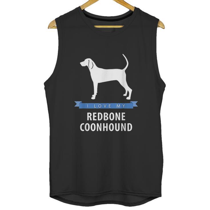 I Love My Redbone Coonhound Unisex Tank Top