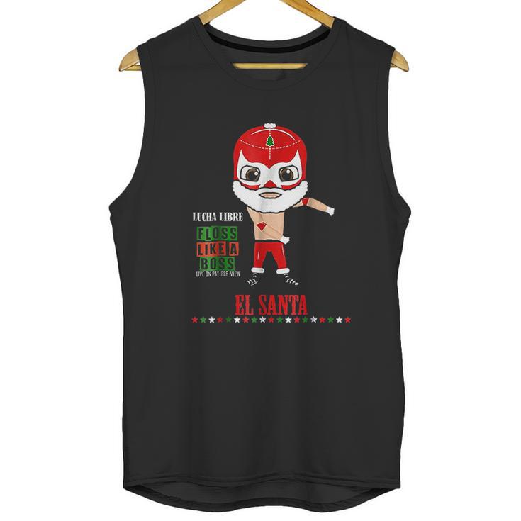 Lucha Libre El Santa Claus Floss Like A Boss 6 Unisex Tank Top