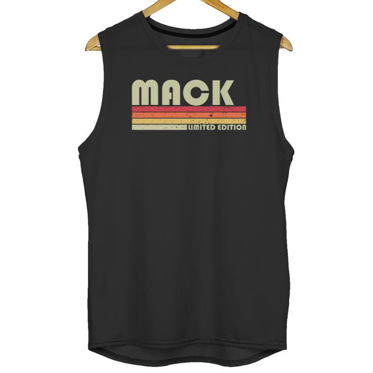 Mack Surname Funny Retro Vintage 80S 90S Birthday Reunion Unisex Tank Top