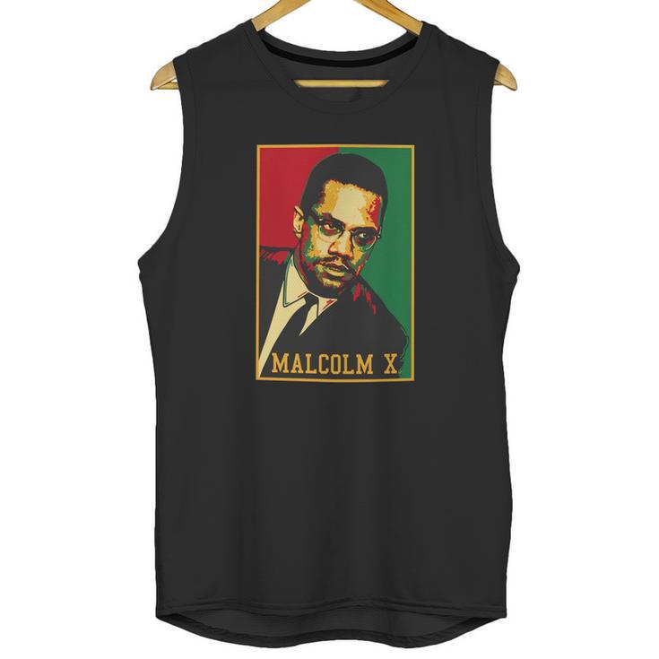 Malcolm X Retro Polo Unisex Tank Top