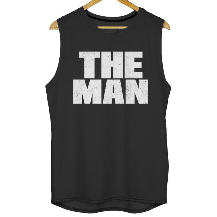 The Man Distressed Logo Unisex Tank Top