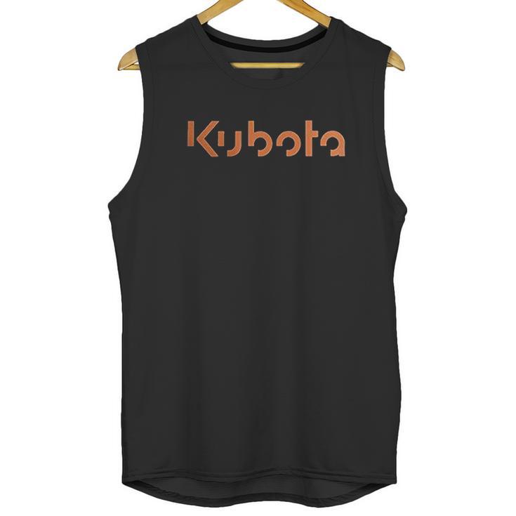 Man Kubota Tractor Orange Unisex Tank Top