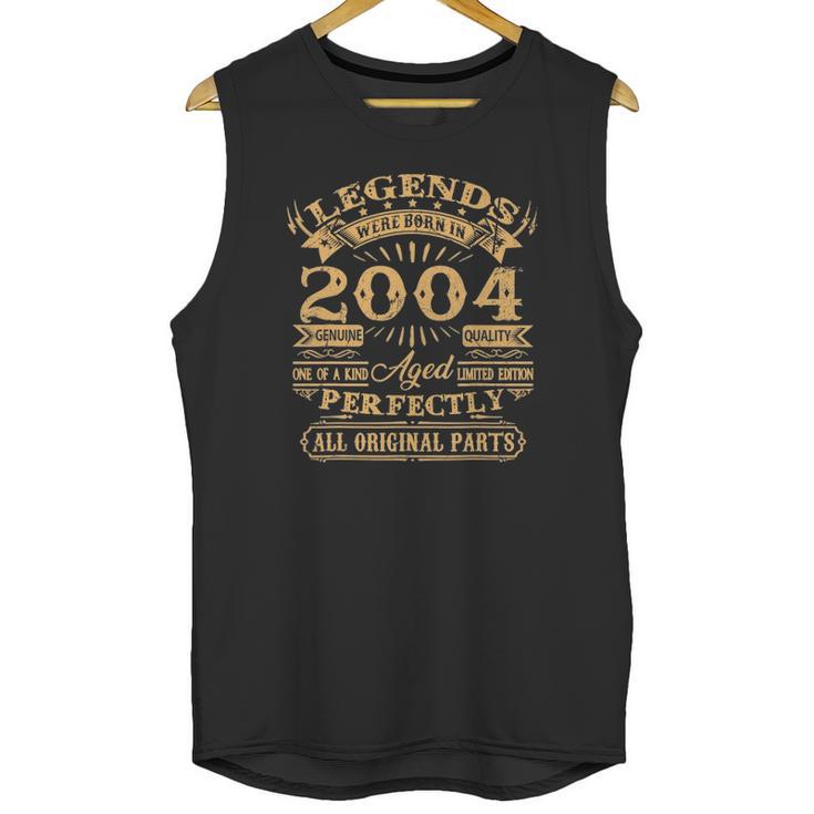 Mens Legends Were Born In 2004 18 Years Old Gifts 18Th Birthday Unisex Tank Top