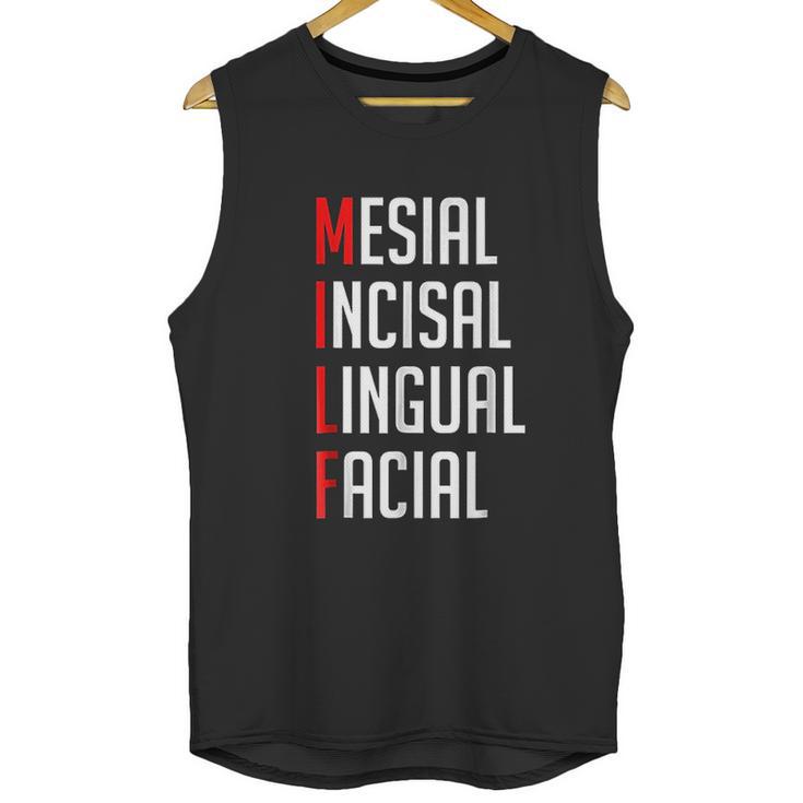 Mesial Incisal Lingual Facial Funny Dental Unisex Tank Top