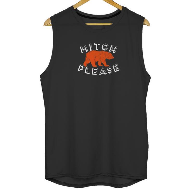 Mitch Please Orange Bear Funny Unisex Tank Top