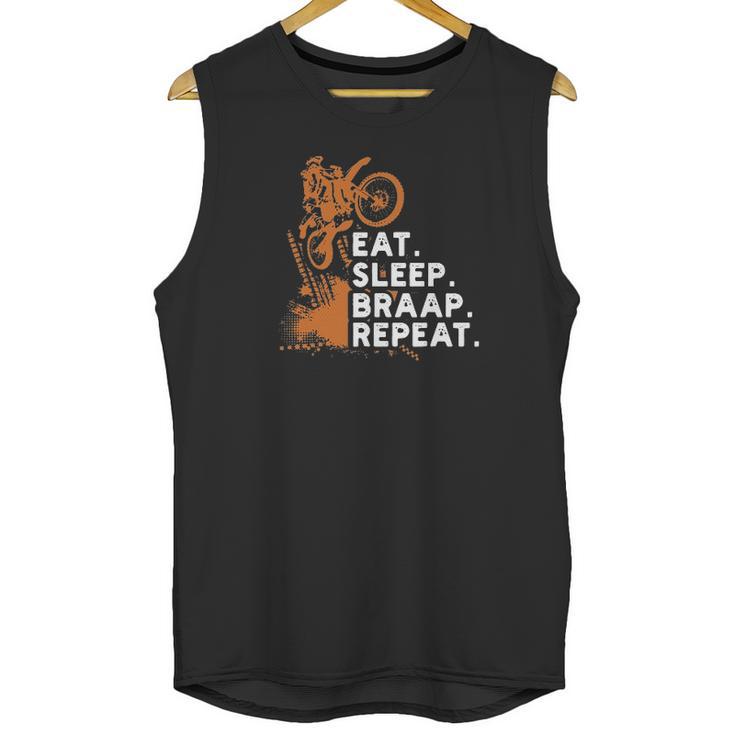 Motocross Eat Sleep Braap Repeat Unisex Tank Top