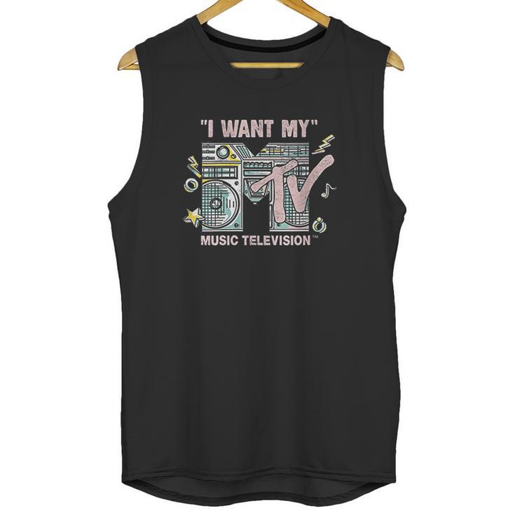 Mtv I Want My Mtv Vintage Speakers Unisex Tank Top