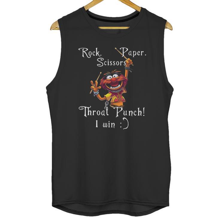 The Muppets Rock Paper Scissors Throat Punch I Win Unisex Tank Top