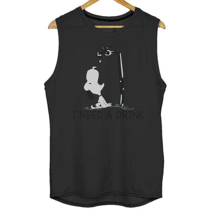 I Need A Drink Snoopy Unisex Tank Top