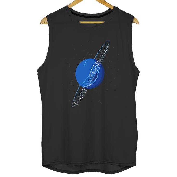 Neptunes Punny Planet Of Neptune With Music Notes Unisex Tank Top