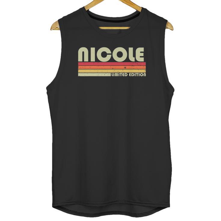 Nicole Gift Name Personalized Retro Vintage 80S 90S Birthday Unisex Tank Top