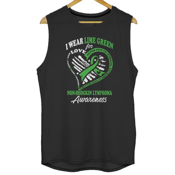 Non-Hodgkin Lymphoma T Shirt - I Wear Lime Green For My Hero Unisex Tank Top