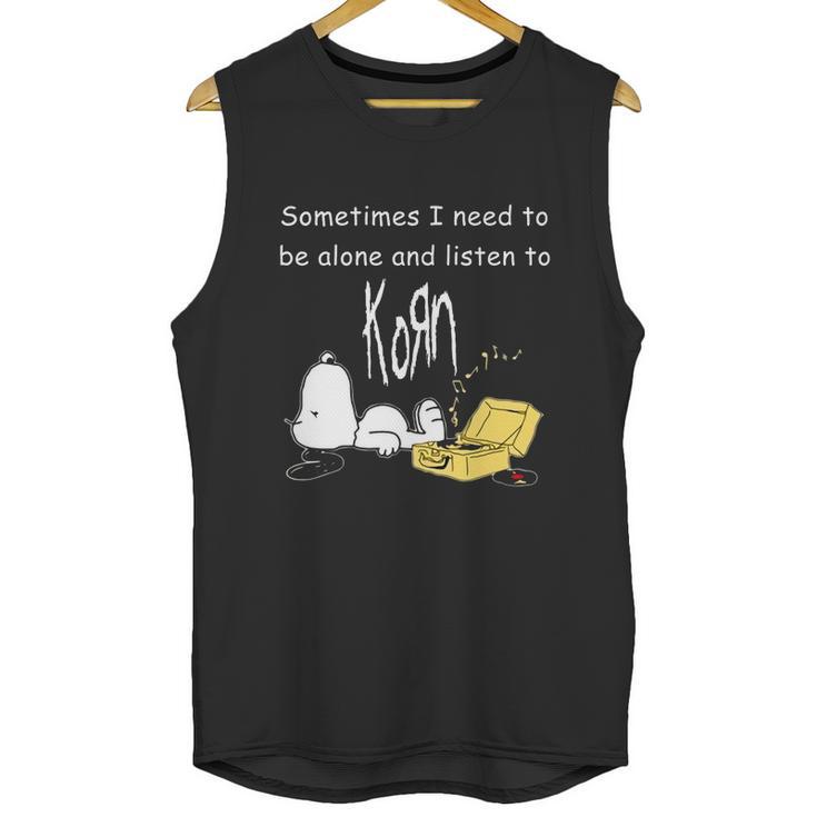 Official Sometimes I Need To Be Alone And Listen To Korn Snoopy Shirt Unisex Tank Top