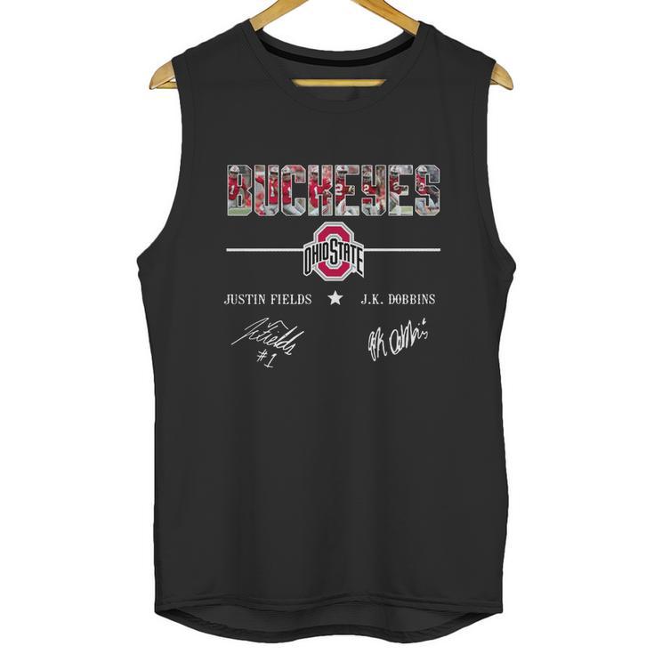 Ohio State Buckeyes Justin Fields And Jk Dobbins Signatures Shirt Unisex Tank Top