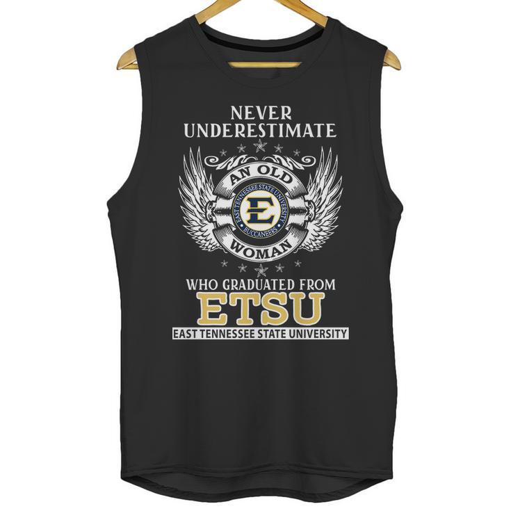 Old Man- Graduated From Etsu- East Tennessee State University Unisex Tank Top